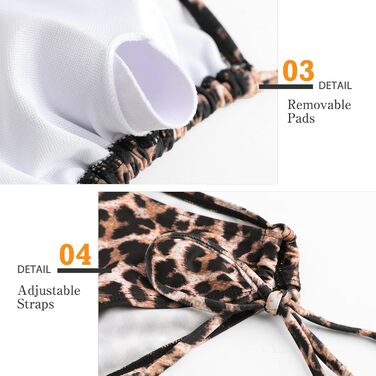 Сексуальний двочастинний купальник-бікіні з V-подібним вирізом, низькою талією та леопардовим принтом