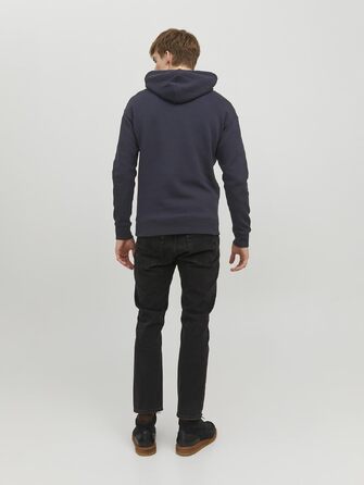Чоловічий худі Jack & Jones JJESTAR Relaxed Fit, темно-синій, розмір XL
