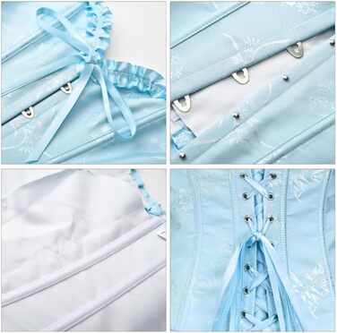 Корсет для повного бюсту KUOSE, корсет для живота, топ, великі розміри, чорний, світло-блакитний