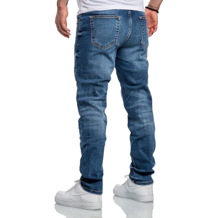 Чоловічі джинси REPUBLIX Regular Straight Fit з ефектом Destroyed, світло-блакитні, модель R7998