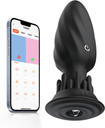 Вібратор для анусу з керуванням через додаток, 9 режимів вібрації, для жінок та пар, стимулятор простати, силіконовий анальний плагін
