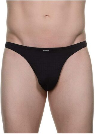 Bruno Banani Checkline 2.0 String Doppelpack M Black Checked – чоловічі труси-бразильяно