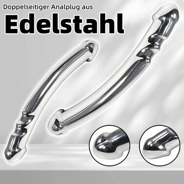 Анальний масажер для жінок Amazbee G-Spot, металевий дилда з двома головками для масажу, іграшки для пар, для чоловічої простати