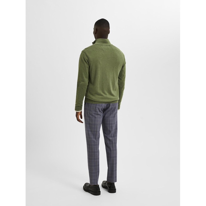 Чоловічий в'язаний кардиган на блискавці SELECTED HOMME, колір Vineyard Green (меланж), розмір L