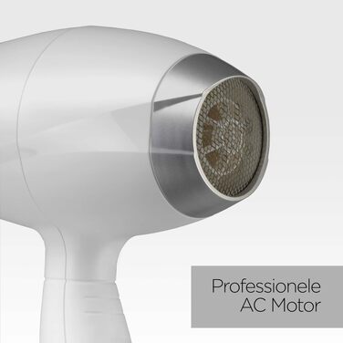 Професійний фен для волосся BaByliss Speed Pro 2000W з іонізацією Anti-Frizz, 3 температурні та 2 швидкісні режими, білий, 6704WE