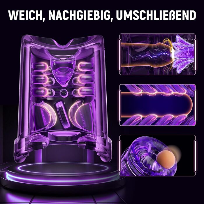 Електричний мастурбатор для чоловіків з 9 режимами, ротацією та вакуумом, з тримачем для телефону та імітацією ротової порожнини