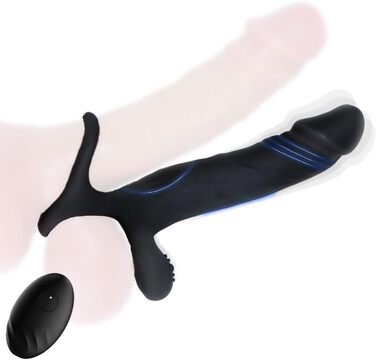 Вібратор для чоловіків, секс-іграшка для пар, 7 режимів вібрації, кільце для яєчок, стимуляція простати, чоловічий дildo, анальний плагін, набір секс-іграшок з пультом керування