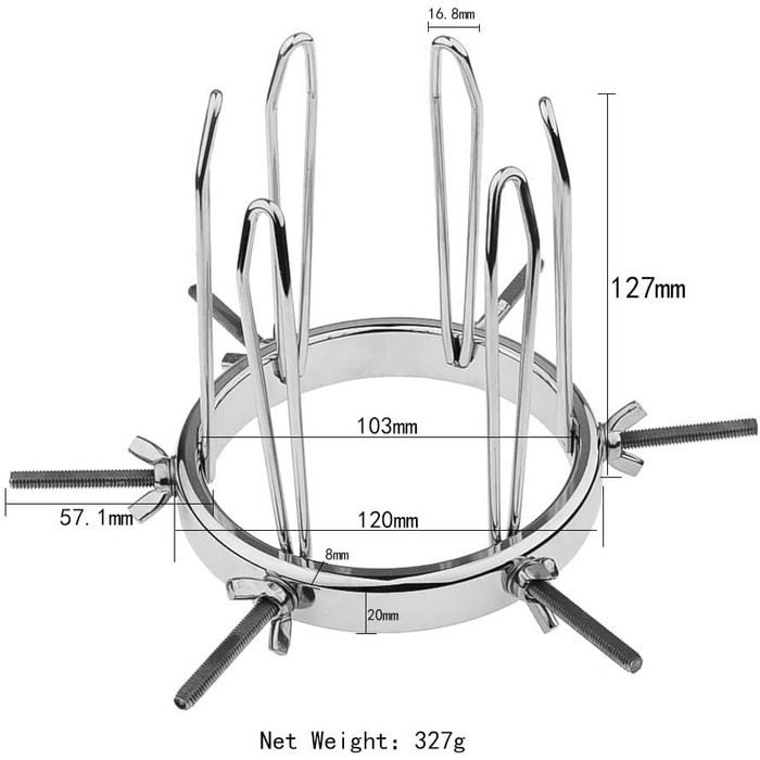 Анальний дилататор-спекулум Hohl (6 шт.) для дорослих: набір для розширення анального отвору, метал, SM, розширення, дилатація