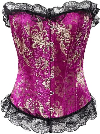 Жіноче корсетне приглушення грудей, корсет-топ, корсетний тренажер талії, жіночий корсет з мереживом, червоний (6XL)