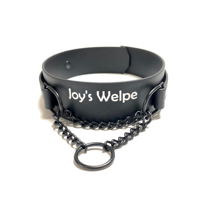 Нашийник з замком, BDSM нашийник з персональним написом, власність, Cum Slut, Bitch, нашийники Biothane BDSM