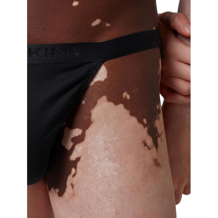 Танга чоловічі Skiny з бавовни рифлення, G-String (2 шт.) XL, чорний (080693)