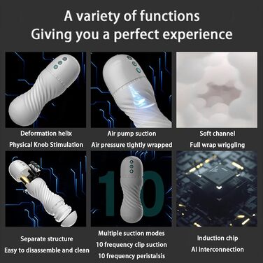 Електричний мастурбатор для чоловіків, чаша з 10 режимами вібрації та 10 режимами насосу. Іграшка для дорослих, автоматичний вібратор для чоловіків