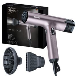 Фен для волосся Beurer HC 100 Excellence з цифровим двигуном, іонізацією та дифузором для об'єму, легкий та тихопрацюючий