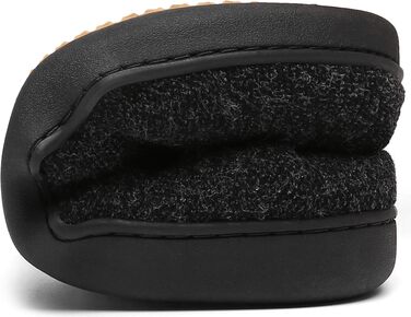 Чоловічі зимові теплі капці Mishansha з ефектом пам'яті (Memory Foam), плюшеві домашні тапочки, чорні, розмір 42 EU