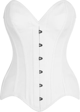 Корсет Daisy Corsets жіночий, бавовна, сталеві ребра, Overbust, XL, білий