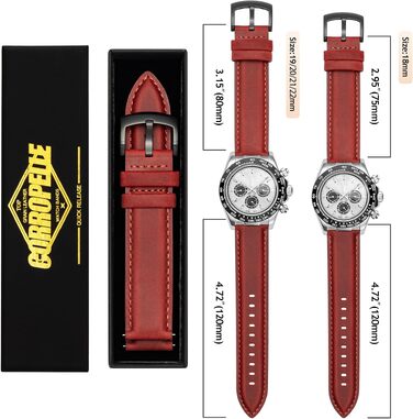 Шкіряний ремінець для годинника та смарт-годинника Vintage Elegant, 18мм, коньячний коричневий (чорна пряжка), з швидким випускам