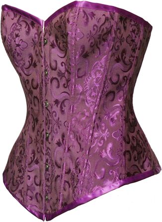 Бюстгальтер корсет Daen Brocade з лілового брокату XXL (Bslingerie®)