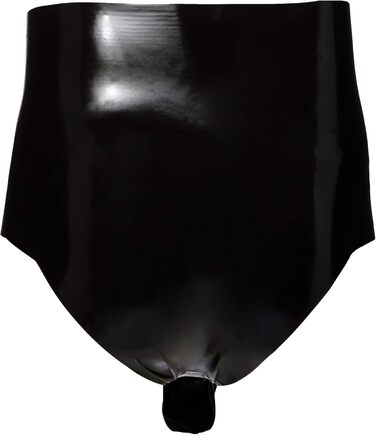 Чоловічі латексні штани Late X - облягаючі, з кишеню для статевого члена, чорного кольору, розмір L-XL