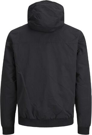 Чоловіча куртка-бомбер JACK & JONES Mae Bousonjacke, темно-синя з чорними деталями, розмір XS