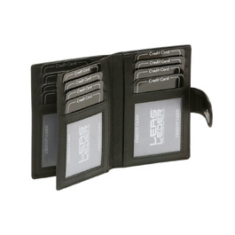 Шкіряний тримач для кредитних карток LEAS Card-Collection з RFID-захистом, чорний