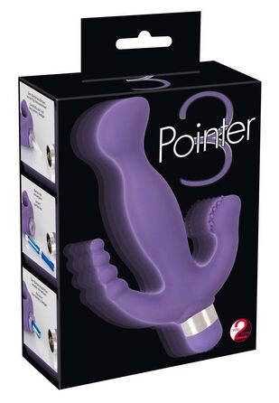 Вібратор You2Toys 3 Pointer: стимулятор клітора та ануса, масажер для жінок, фіолетовий