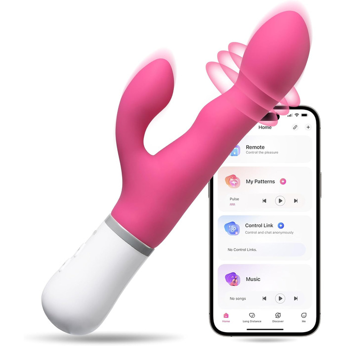 LOVENSE Nora Bluetooth вібратор-кліторальний кролик з керуванням через додаток, для жінок, стимулятор клітора та G-точки, необмежені налаштування вібрації