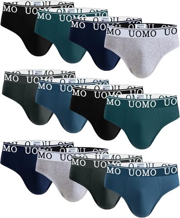 Чоловіча бавовняна білизна Channo: 12 шт. комфортні труси XXL, багато кольорів
