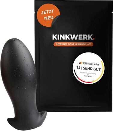 Анальний плаг KINKWERK з м'якого силікону | Преміум якість для початківців та експертів | М'який та комфортний | Високоякісне виробництво | Легко очищувати (M)
