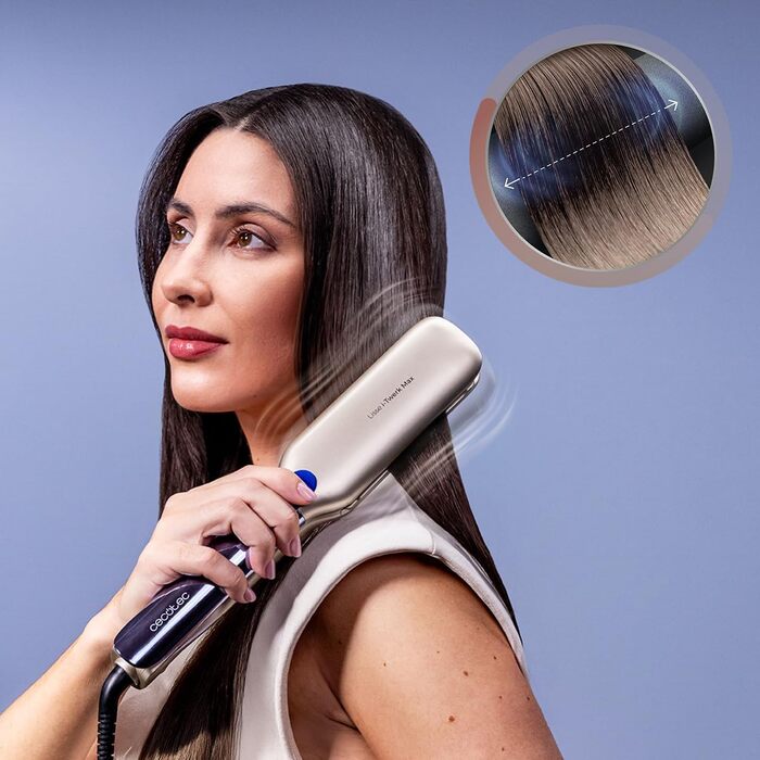 Випрямляч для волосся Cecotec Lisse i-Twerk Max: інфрачервона технологія, керамічне турмалінове покриття, вібрувальні пластини, 160-230°C