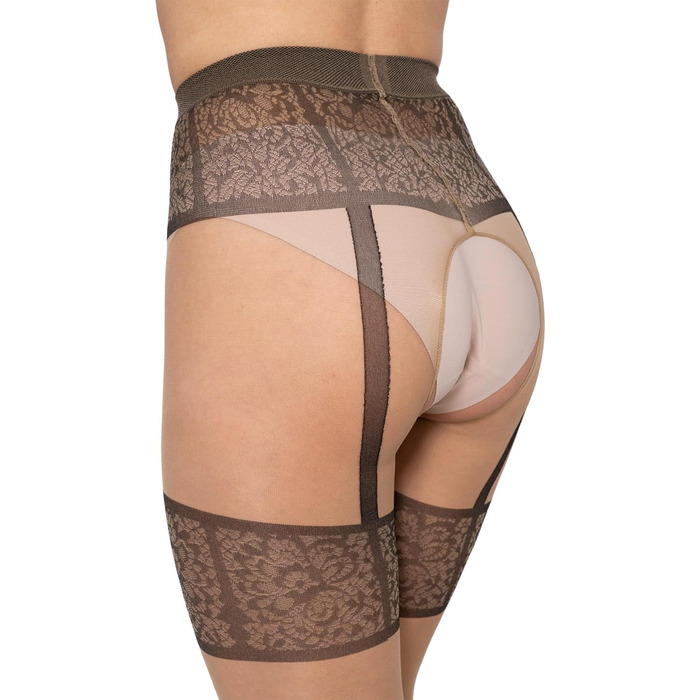 Шкарпетки-шкарпетки з візерунком BANANALU з відкритим кроком 20 Den XL Daino/Nero - 3 шт.