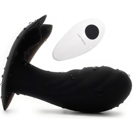 Вібратор-метелик Lustfactor Premium для жінок з силікону | Бездротовий пульт дистанційного керування | Для вагінальної та кліторальної стимуляції | Зарядний, USB | Інтимні іграшки для жінок | Віброей