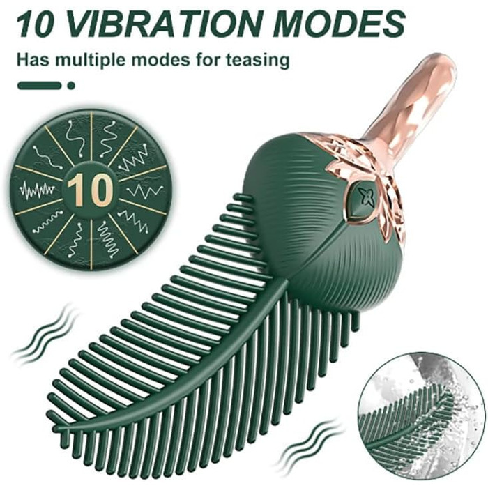 Вібратор Jinqian Mini-Federvibrator для жінок: набір вібраторів з 10 режимів, масажер G-точки, ніпелів та клітора. Іграшки для дорослих, для пар