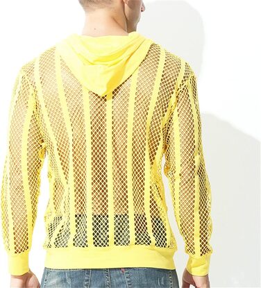 Чоловіча сітчаста сорочка Bollrllr з довгим рукавом, прозора, для вечірок та клубів, комплект з 1 шт.