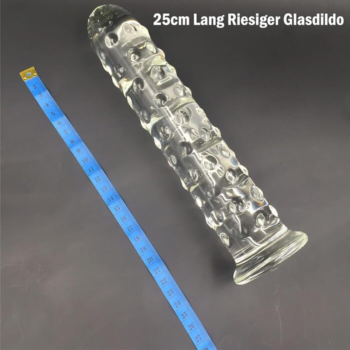 Скляний анальний плагін ScreaAss 25 см з частинками, діаметр 5 см. Іграшка для дорослих для жінок, чоловіків, пар. SM