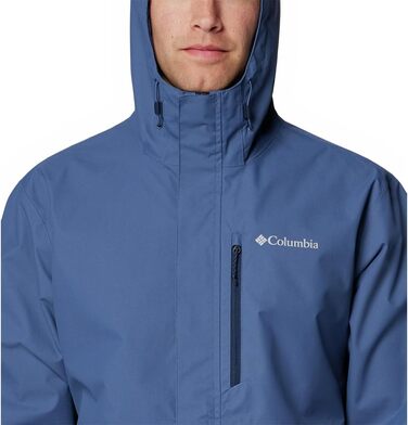 Чоловіча водонепроникна куртка Columbia Hikebound II, темно-сіра з синім (Dark Mountain/Collegiate Navy), розмір M