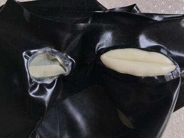 Латексні шорти сексуальної білизни з анальним конденсатом для косплею, чорні (L), 1 шт.