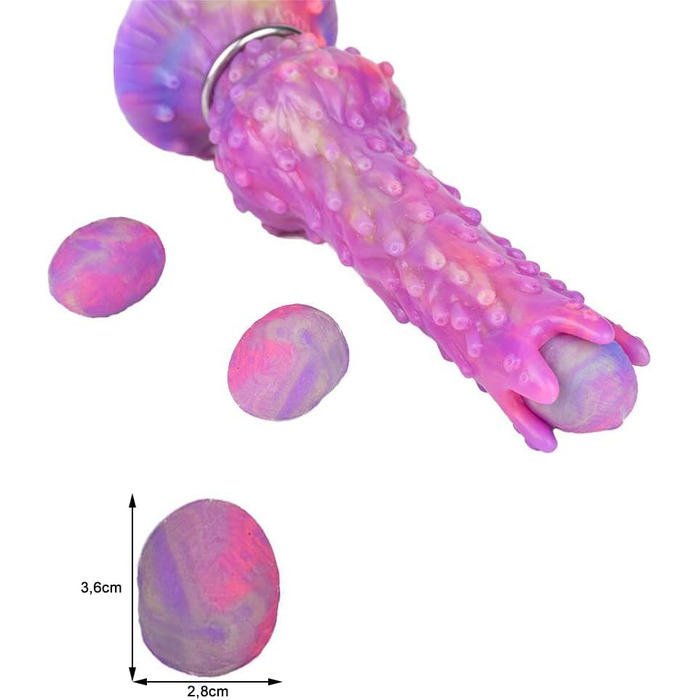 NAIXBTY Світлячковий Інопланетний Овопозитор Дільдо, Пневматичний Фентезі Інопланетний Дільдо з П'ятьма Світлячками, G-Spot Мастурбатор, Секс-Іграшка Екстремальна для Жінок та Чоловіків, Секс-Яйце, Анальний Плагін Дільдо