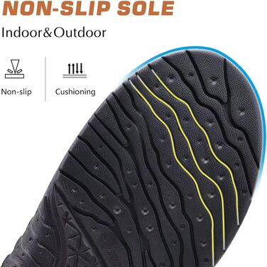 Чоловічі домашні капці KuaiLu з ефектом пам'яті (Memory Foam), плюшеві та відкриті, чорні (розмір 43.5 EU)