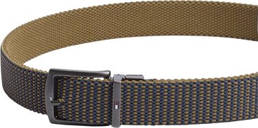 Чоловічий ремінь Tommy Hilfiger Denton Elastic Rev (AM0AM14574) двосторонній, еластичний, колір Khaki Platinum Olive, розмір 85