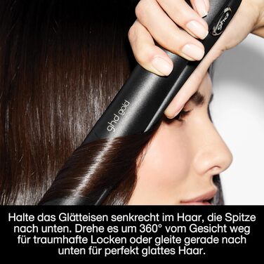 Випрямляч для волосся ghd gold Glätteisen: багатофункціональний стайлер для гладкого та шовковистого ефекту Anti-Frizz, чорний
