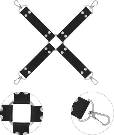 Набір для БДСМ-фетишу: мотузки, наручники, іграшки для дорослих, чорний колір