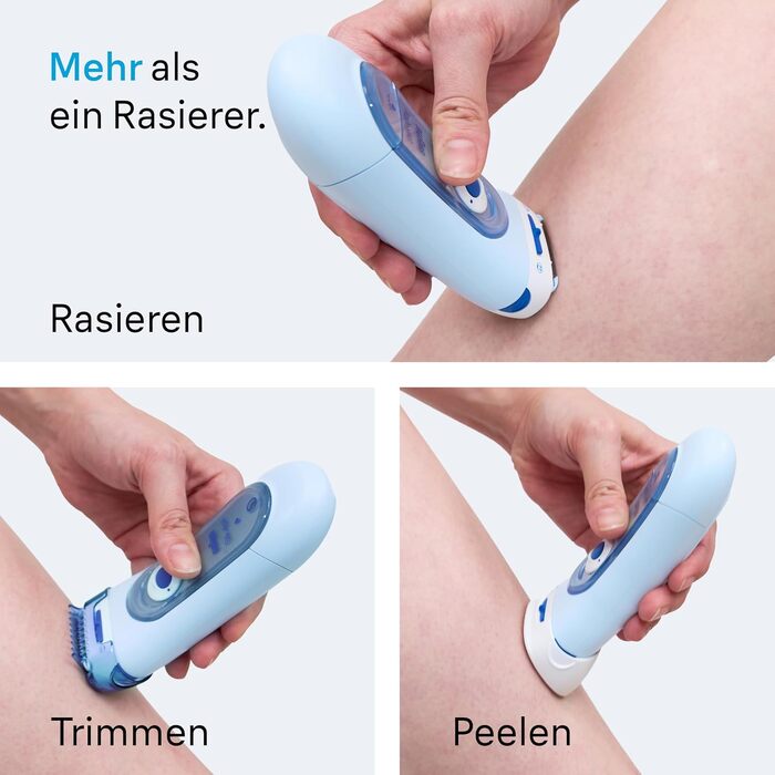 Електрична бритва для жінок Braun Silk-épil LS5160 3-в-1 (голениця, тример, пілінг-система), водонепроникна, синя