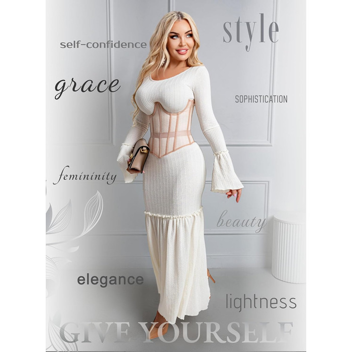 Корсет для фігури жіночий Meh-Korett, бежевий, розмір XL