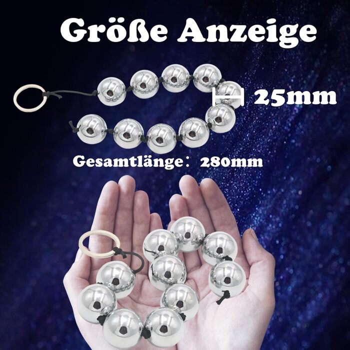 Металеві анальні кулі, намисто з 10 кульок для ануса, анальні іграшки для жінок та чоловіків, з нержавіючої сталі, для пар, сексуальні іграшки