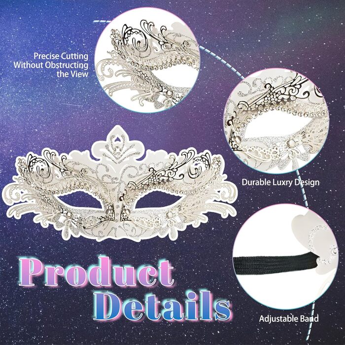 Венеціанська маска Goenb для жінок, маска для карнавалу, маска Фантома опери, сексуальна маска кажана, срібна маска для Хелловіну, карнавалу, косплею