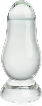 Анальний плагін Glas Kristall від SXOVO: скляний дildo для масажу простати та G-точки, стимулятор анального сексу для жінок, чоловіків та пар (M) 14см, 5.7см