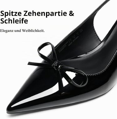 Жіночі туфлі-слінгбеки DREAM PAIRS на підборах kitten heel, чорні, розмір 39 EU