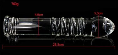 Скляний анальний дildo OnundOn - анальний плагін, 25.5 * 5 см