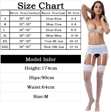 Жінський пояс-стрічка з мереживом, 6 ременів, металевий кліп, для панчіх/нижньої білизни (лише пояс-стрічка)