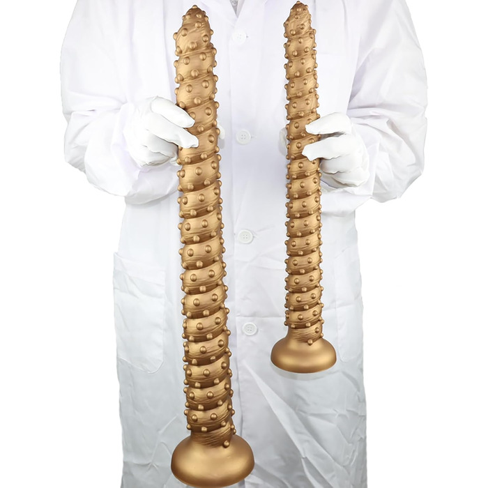 Анальний дилда Extra Langer Monster Spiral Dildo з текстурою для чоловіків та жінок, стимуляція G-точки, глибока анальна стимуляція, LZYLWC (L/Золото)